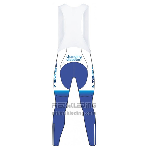 2017 Fietskleding Novo Nordisk Wit Lange Mouwen en Koersbroek